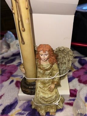 The Nostalgia Collection Electrical Sitting Angel Candle